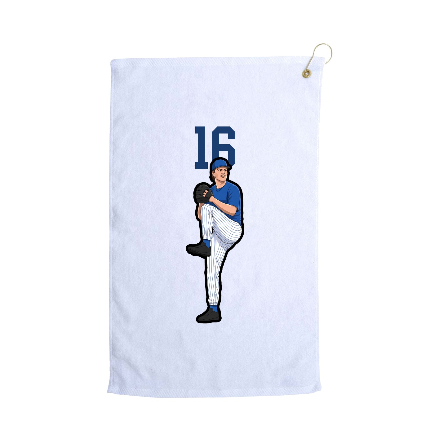 Golf Towel — Number Top in White