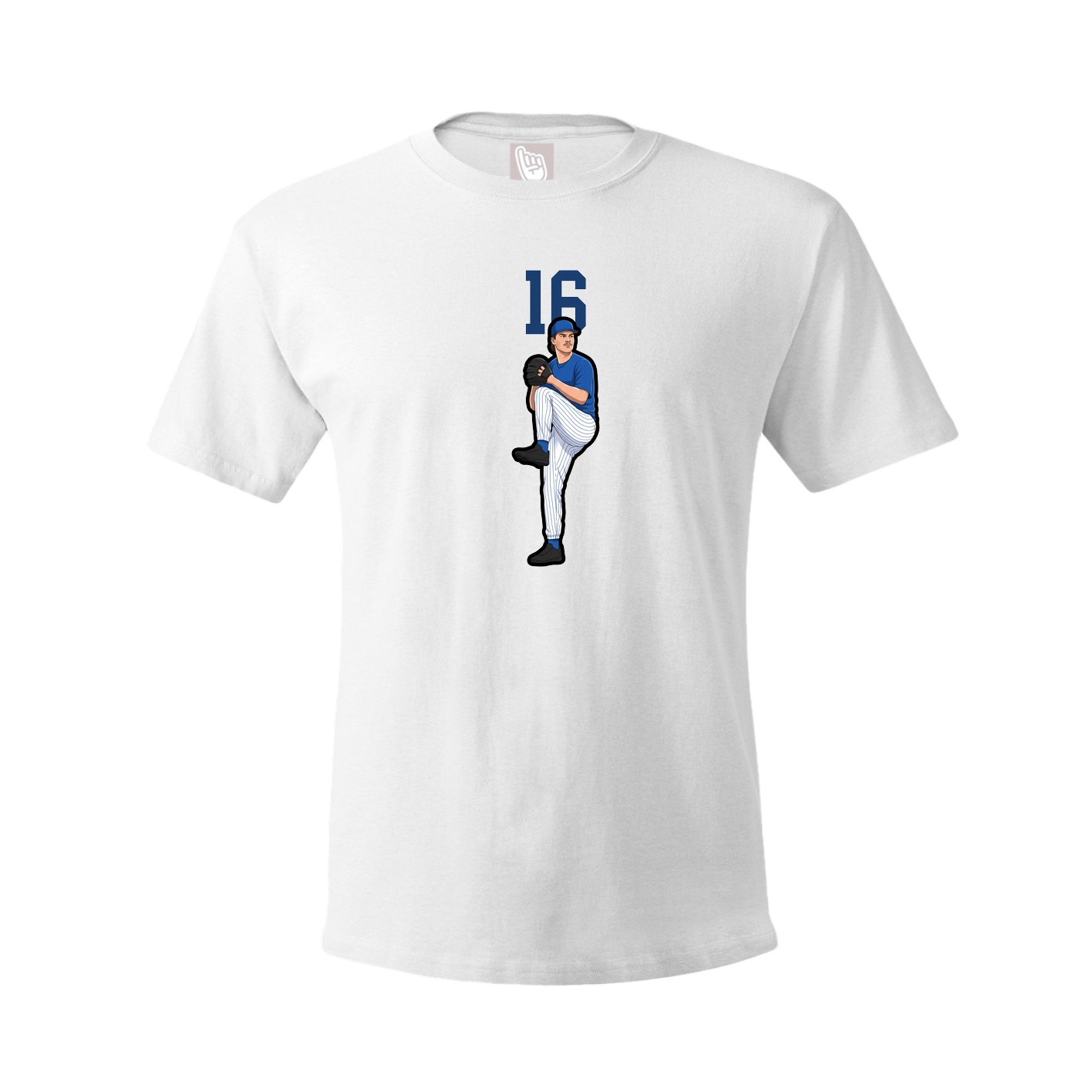 Youth Tee — Number Top in White