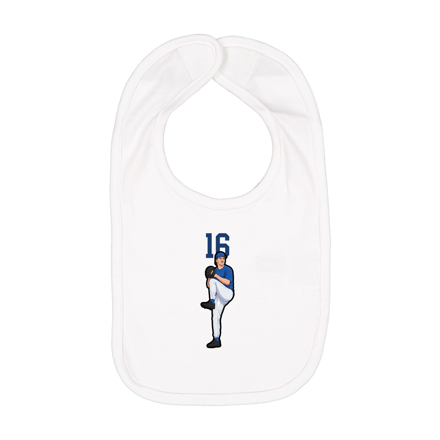 Infant Bib — Number Top in White