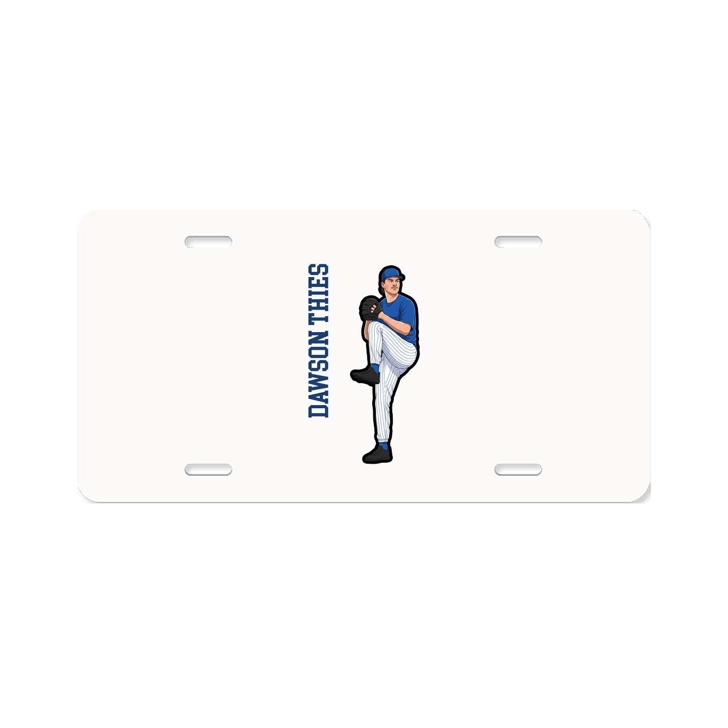 License Plate — Name Vertical in Classic