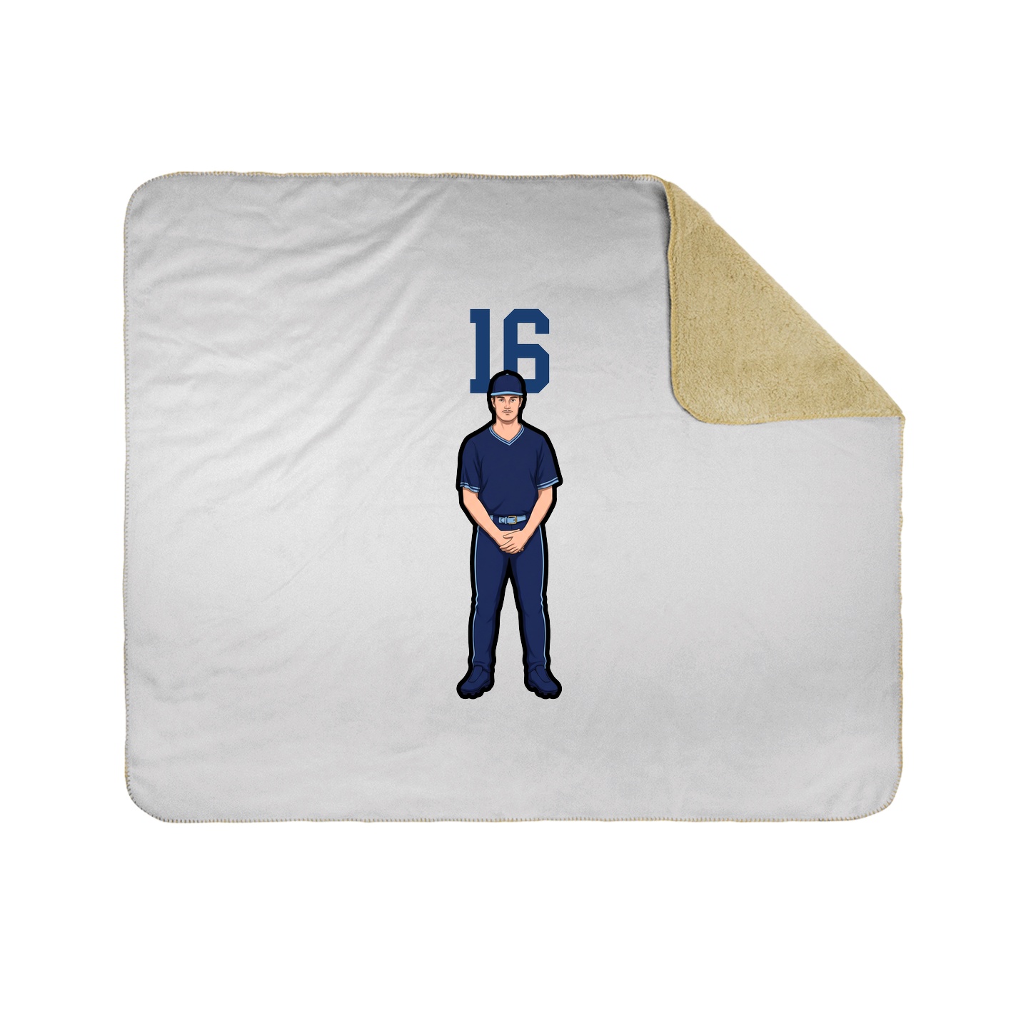 Throw Blanket — Number Top in White