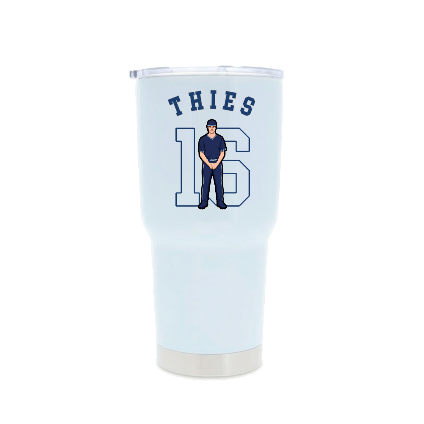 30oz Stainless Steel Tumbler — Shirsey Arch in White