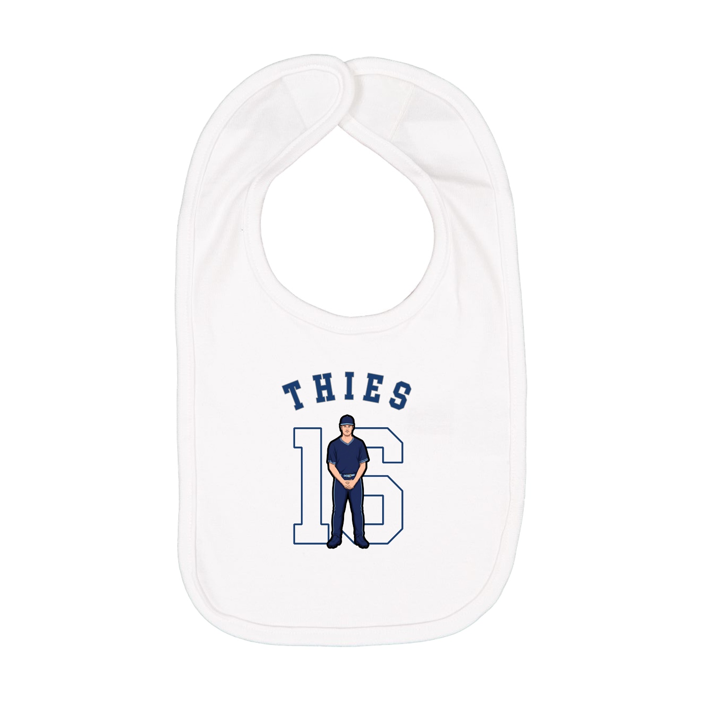 Infant Bib — Shirsey Arch in White