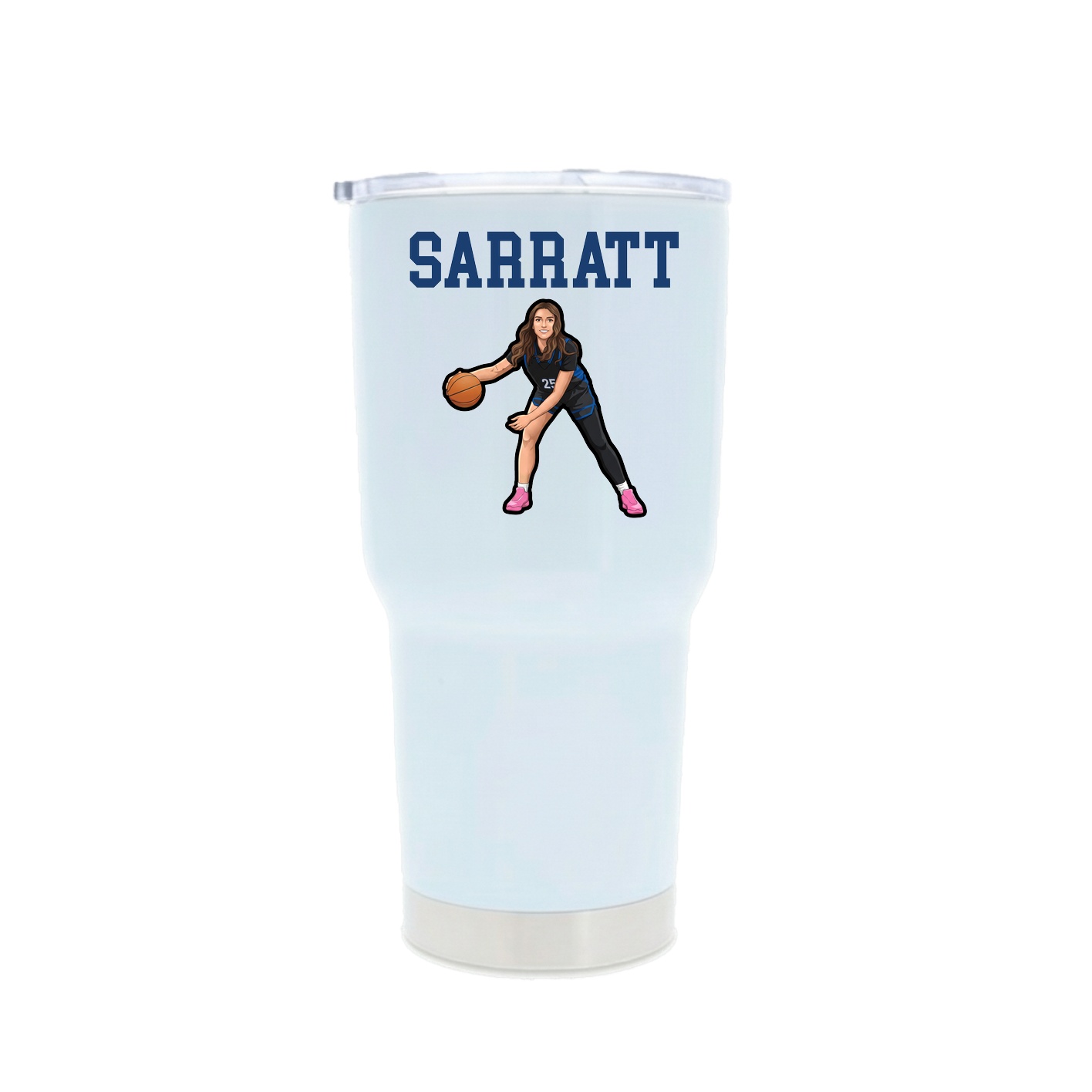 30oz Stainless Steel Tumbler — Shirsey in White