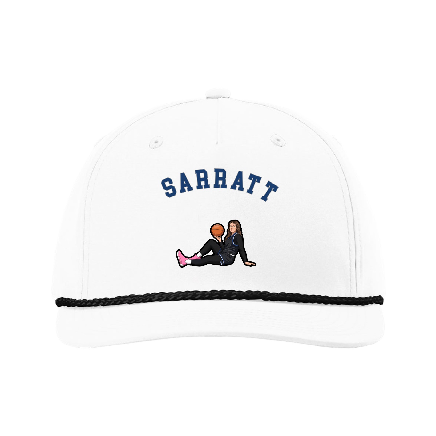 Five-Panel Classic Rope Cap — Shirsey Arch in White