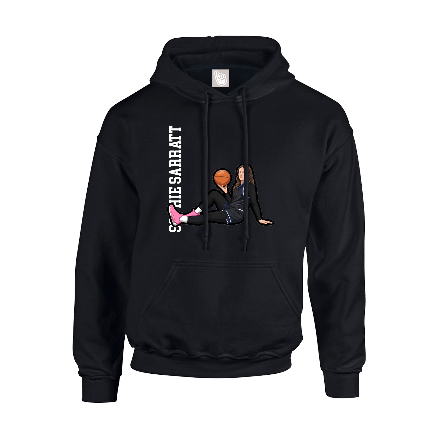 Hoodie — Name Vertical in Black