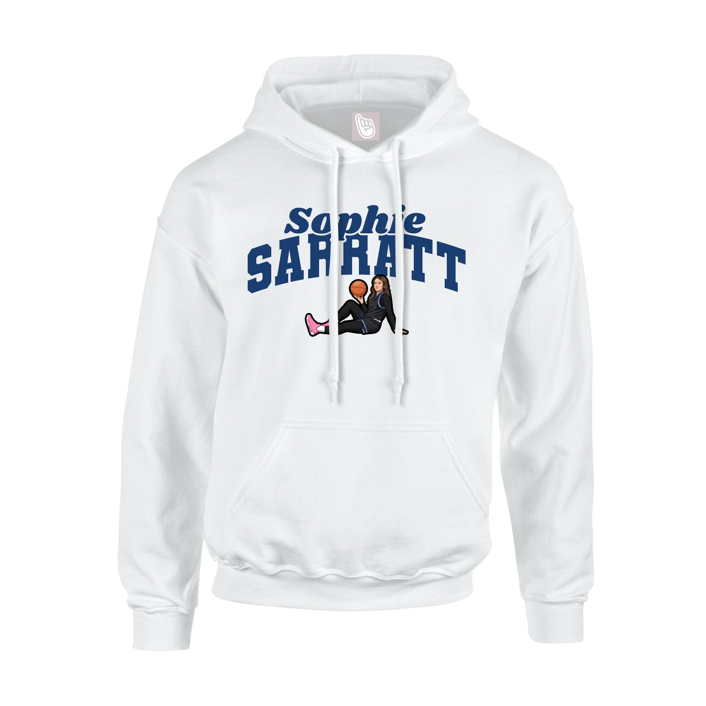 Hoodie — Signature Arch in White