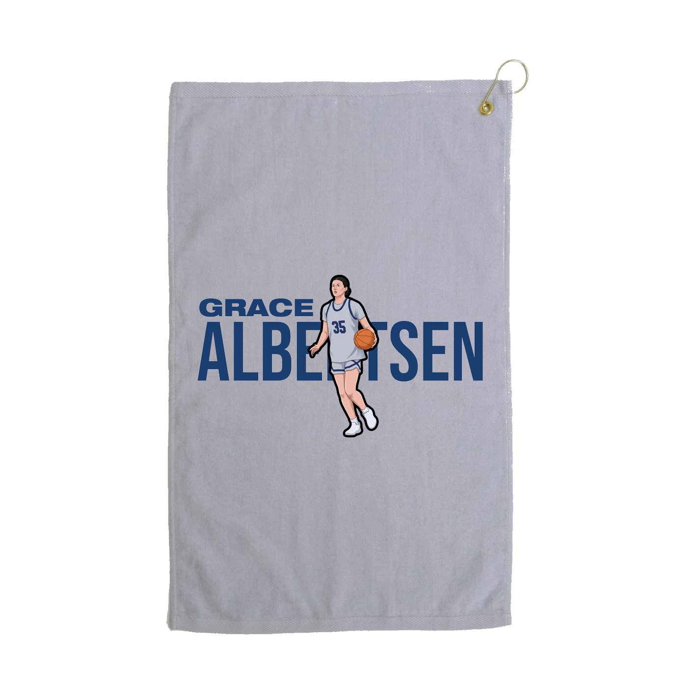 Golf Towel — Player Name in Grey