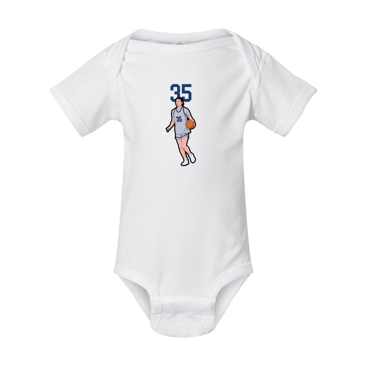 Baby Onesie — Number Top in White