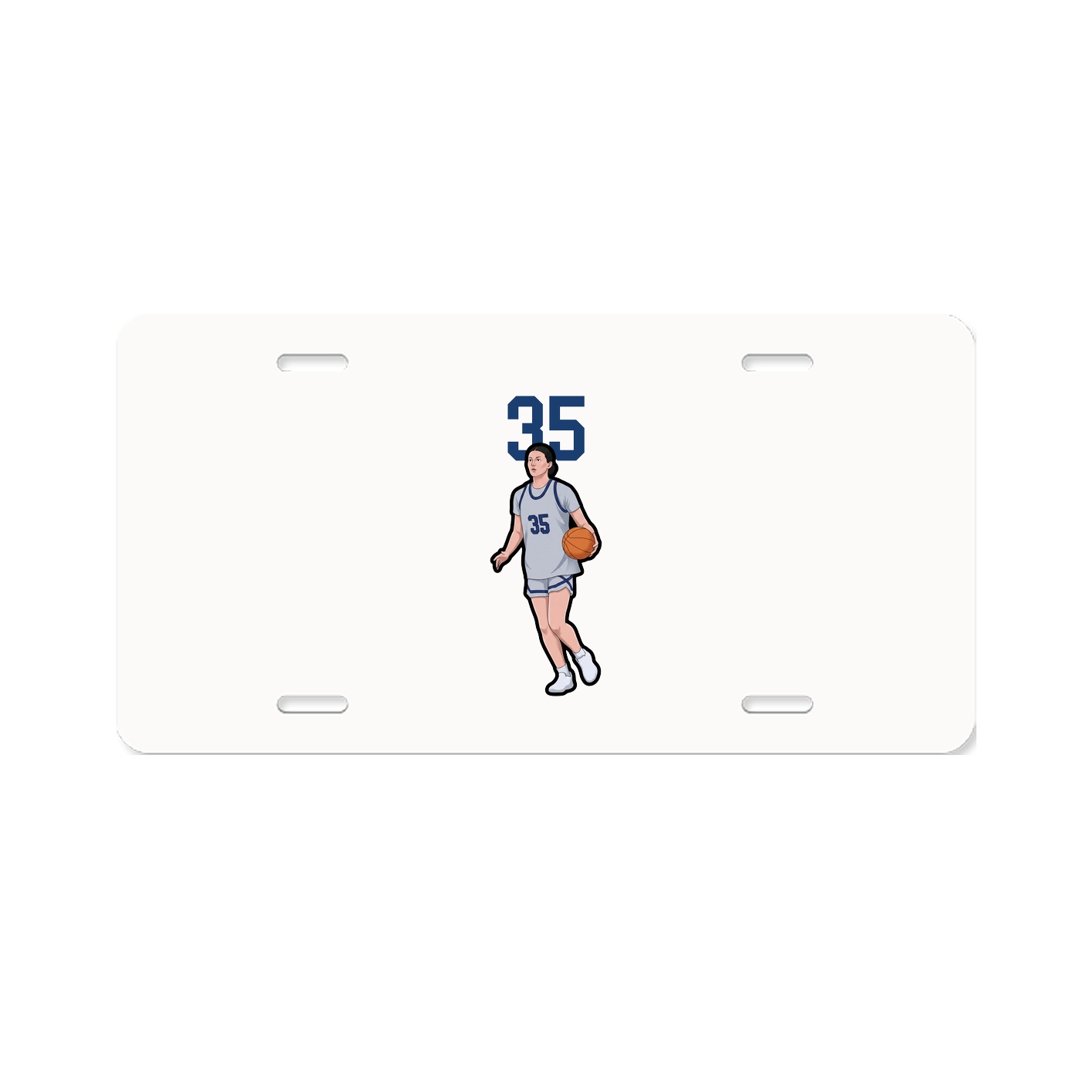 License Plate — Number Top in Classic
