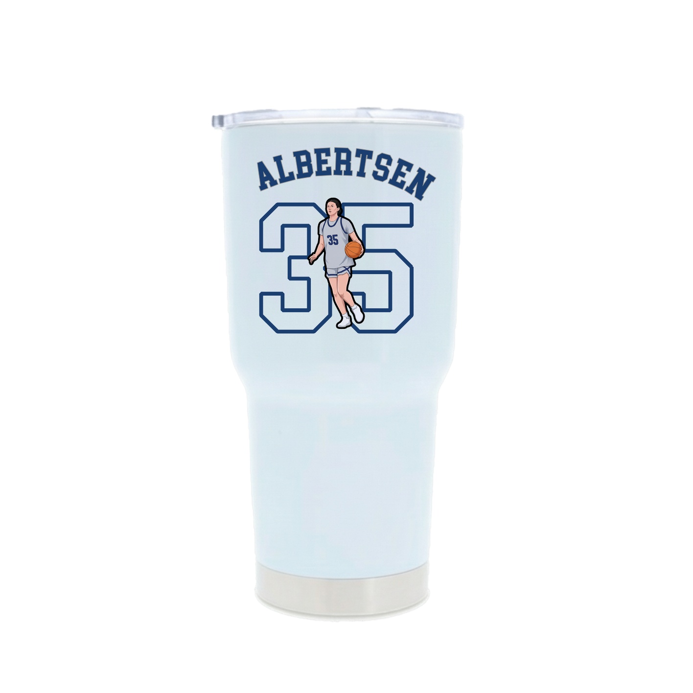 30oz Stainless Steel Tumbler — Shirsey Arch in White