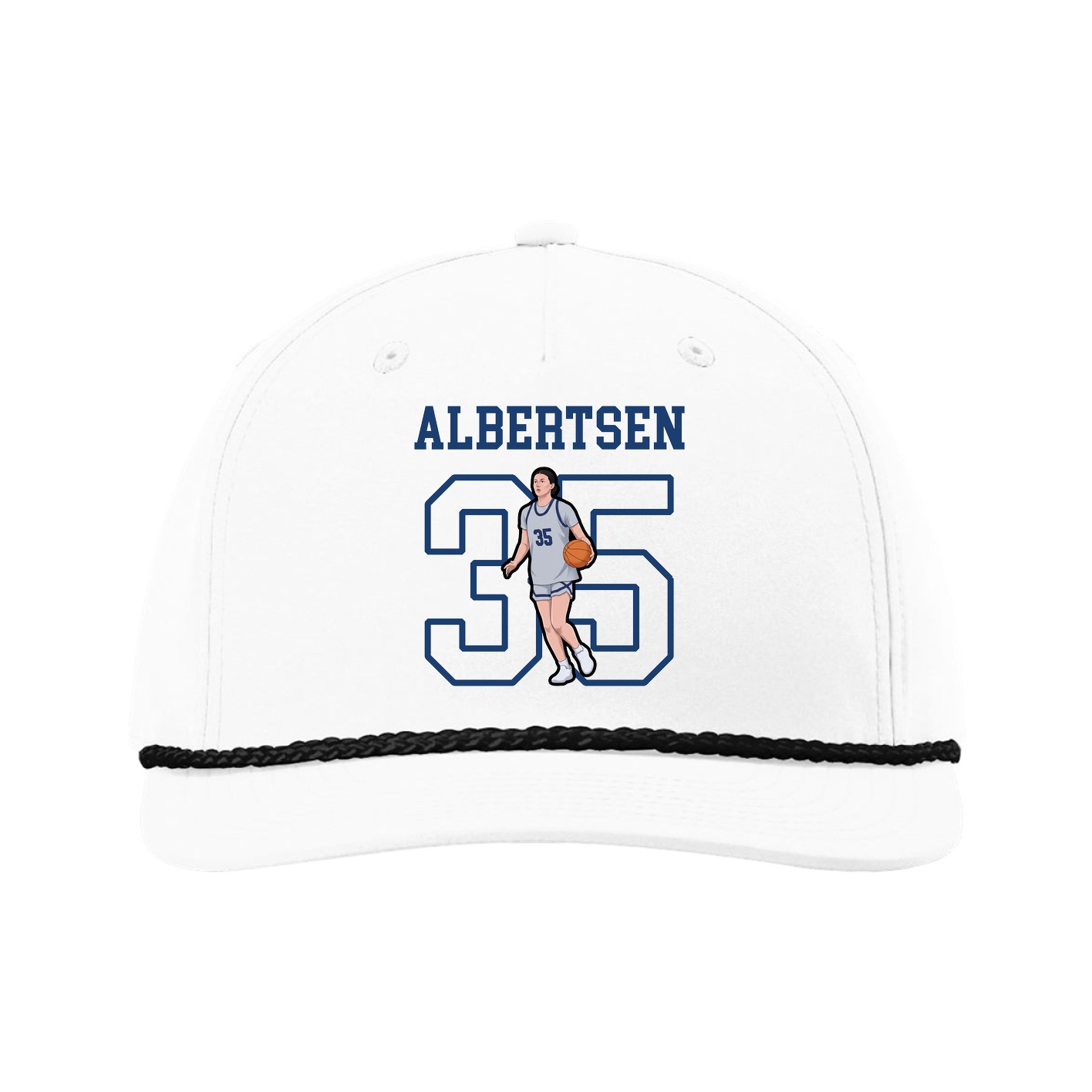 Five-Panel Classic Rope Cap — Shirsey in White