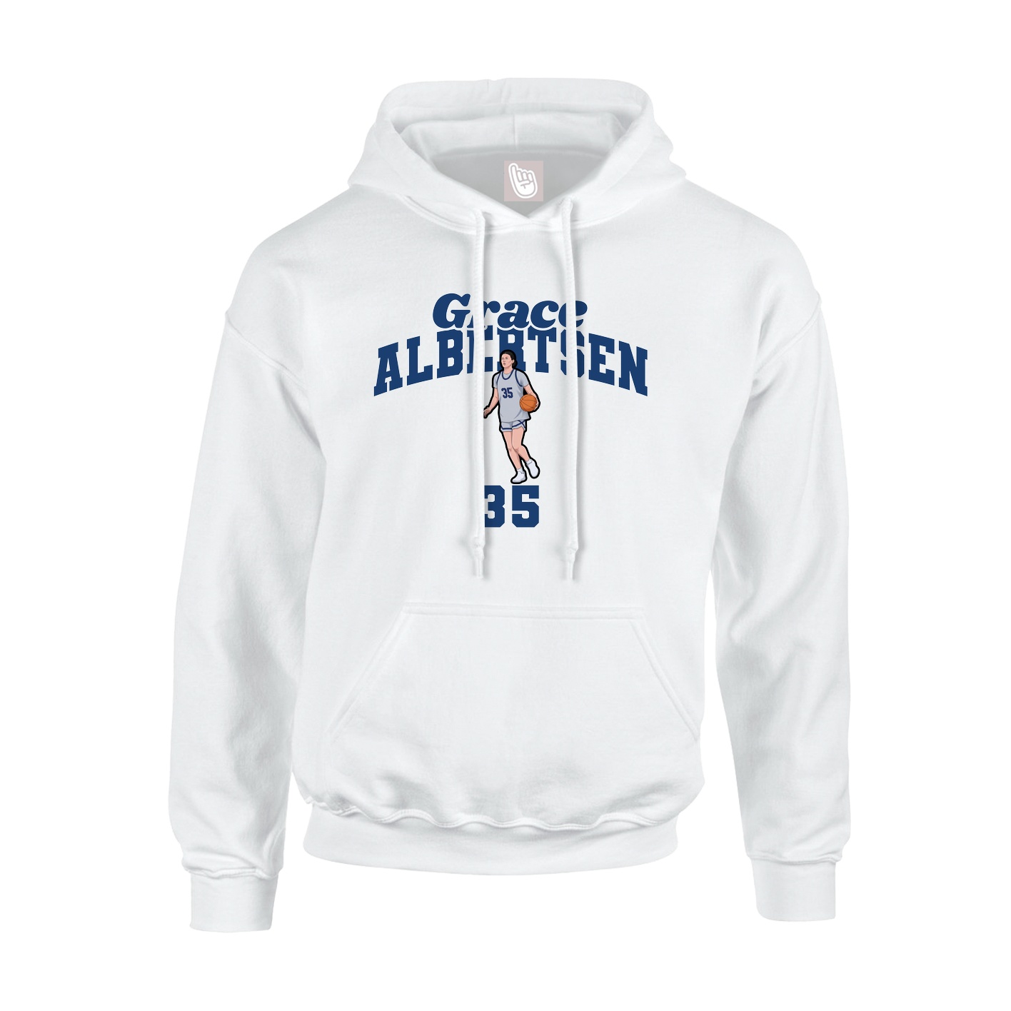 Hoodie — Signature Arch in White