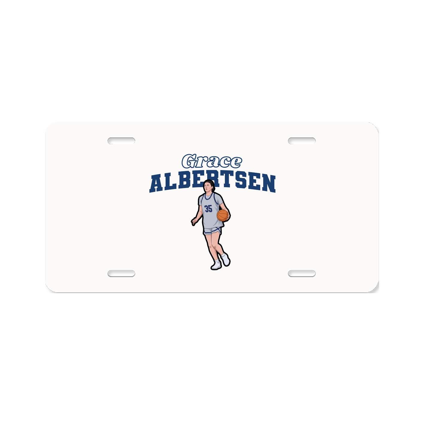 License Plate — Name Arch in Classic