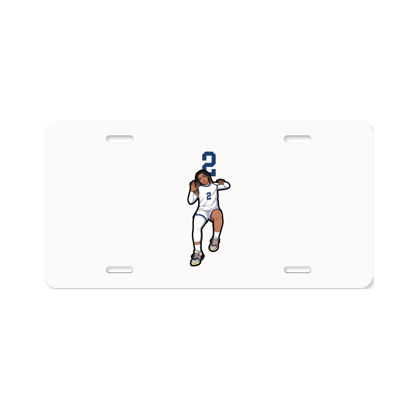 License Plate — Number Top in Classic