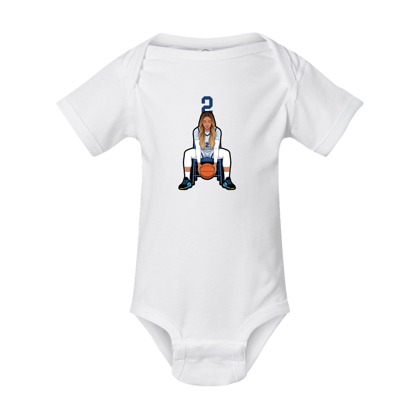 Baby Onesie — Number Top in White