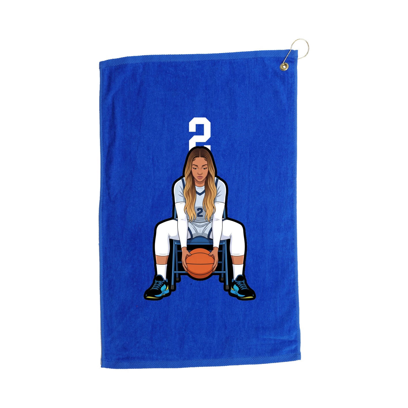 Golf Towel — Number Top in Royal