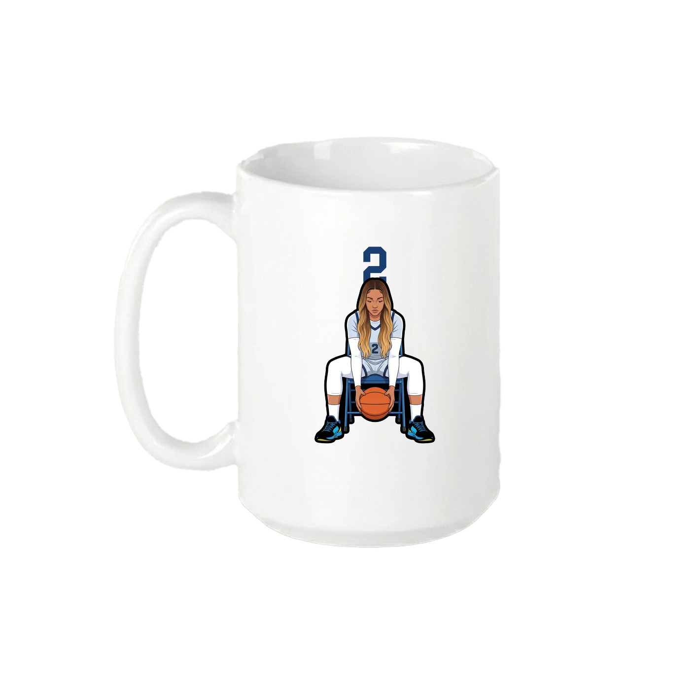 15oz Coffee Mug — Number Top in White