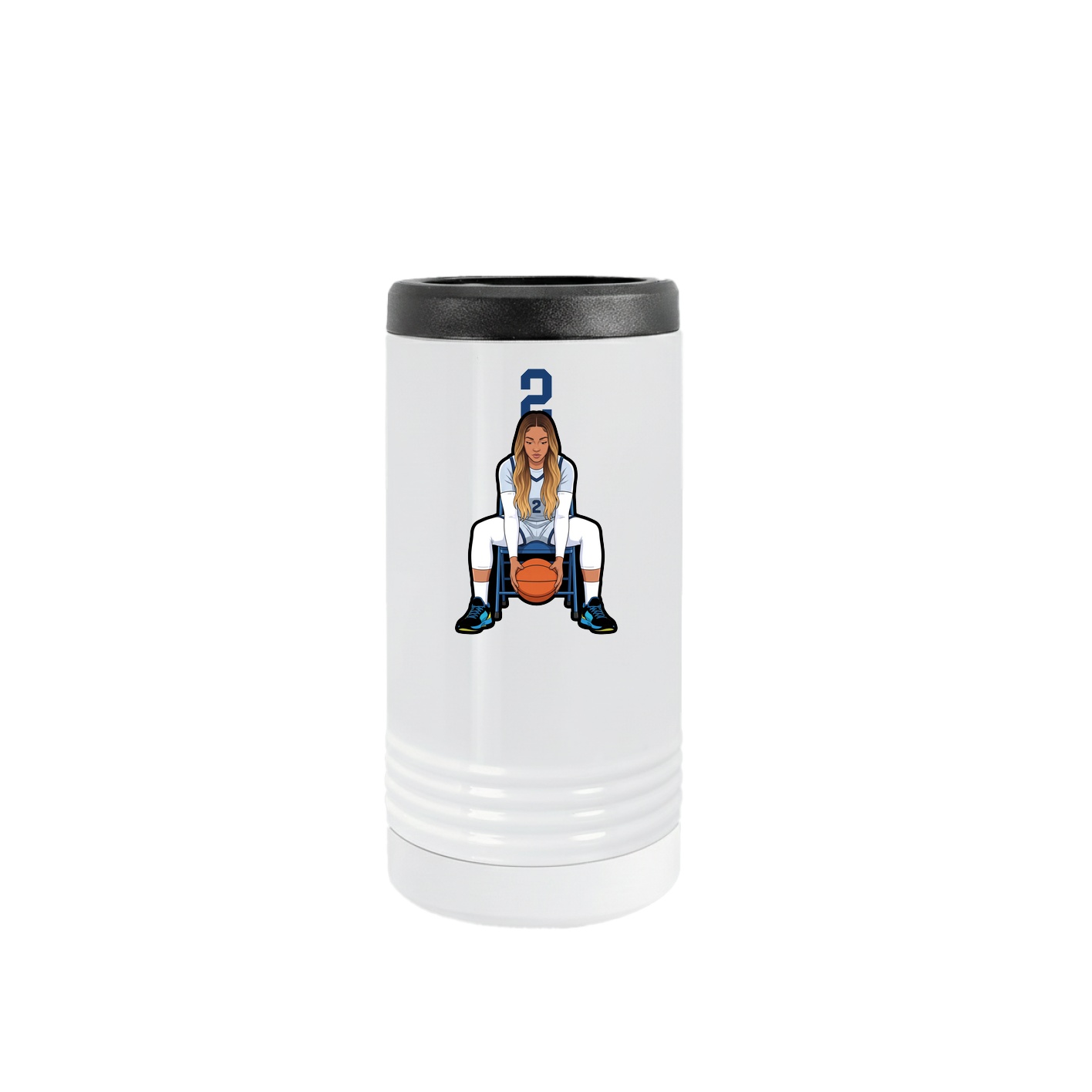 Slim Beverage Holder — Number Top in White
