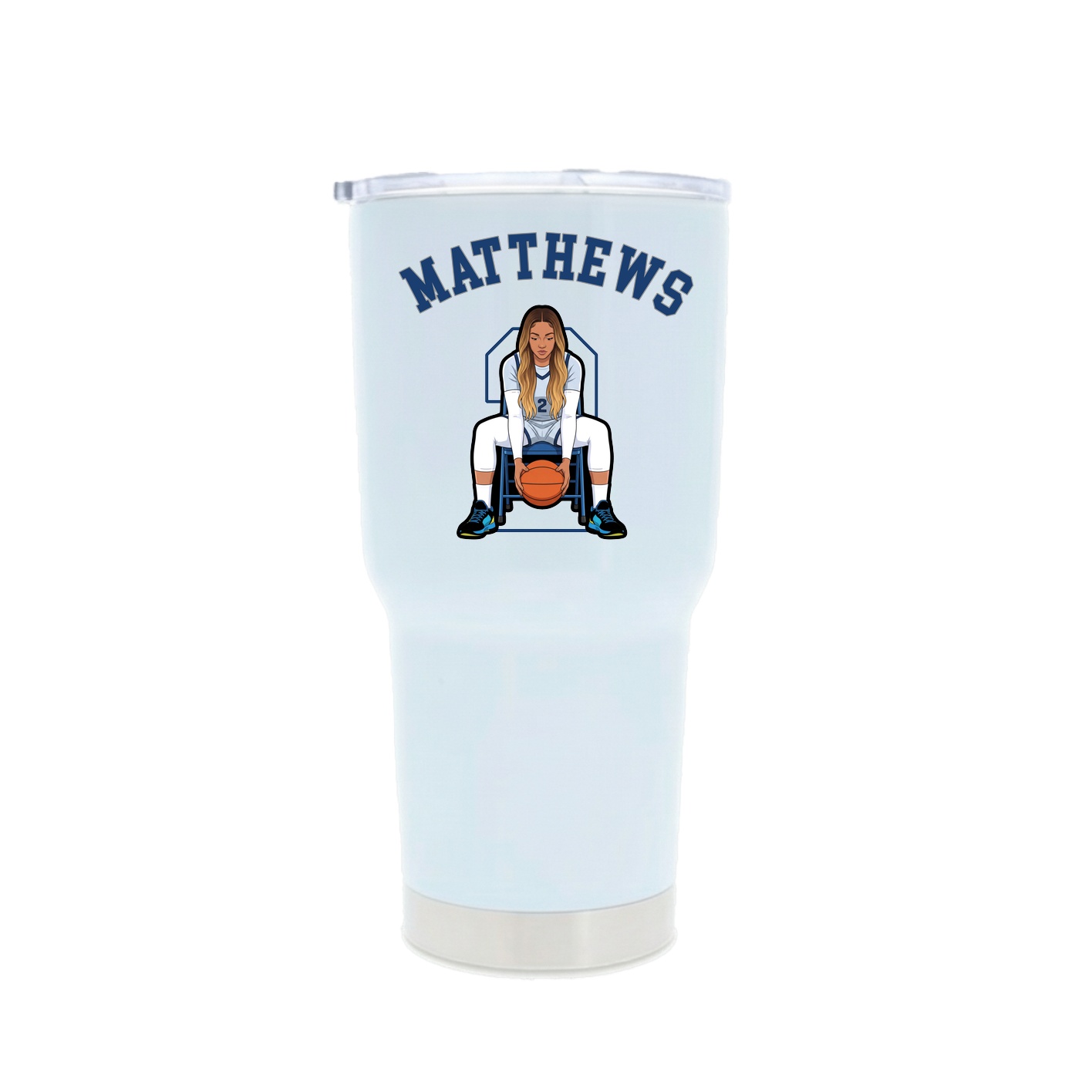 30oz Stainless Steel Tumbler — Shirsey Arch in White
