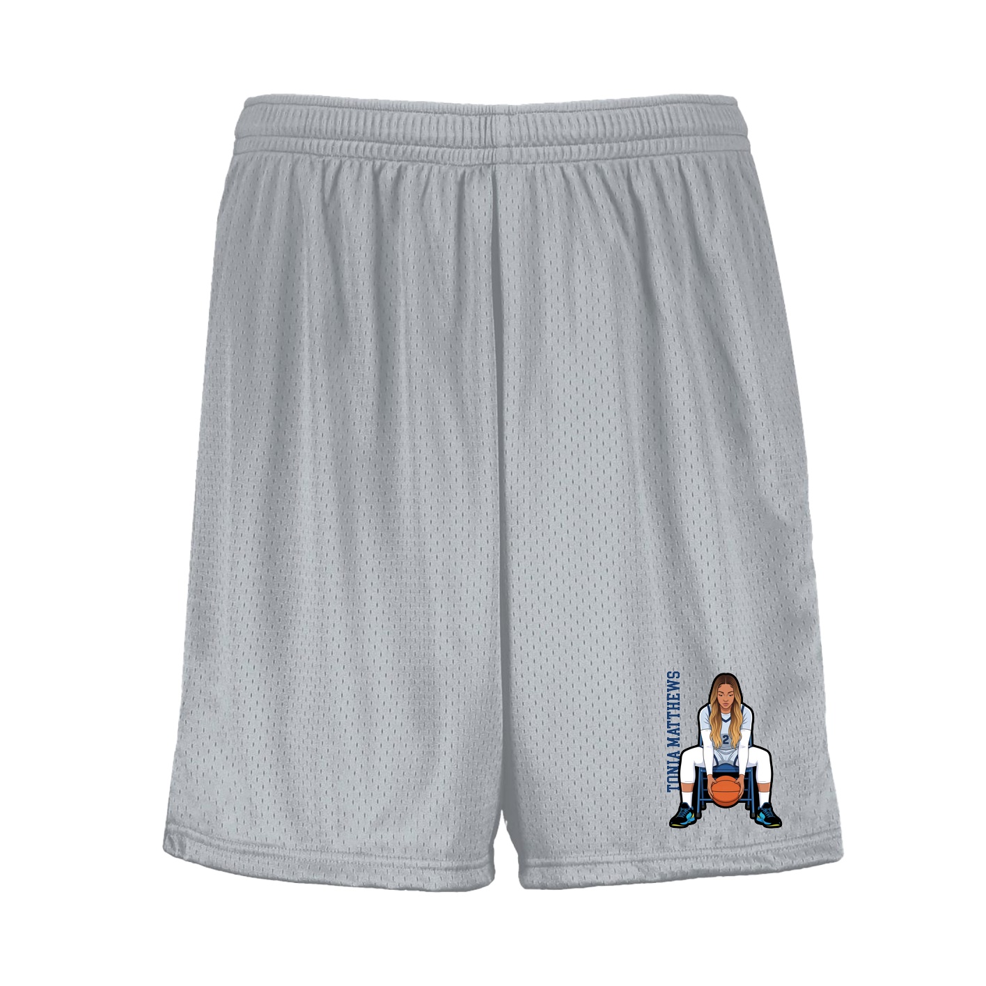 Shorts — Name Vertical in Silver