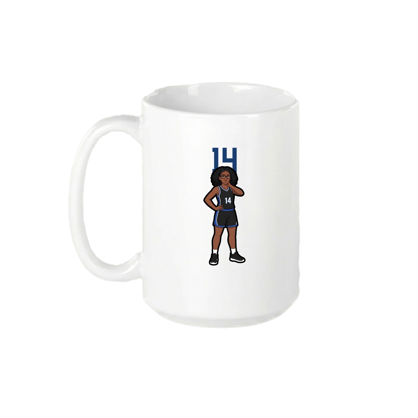 15oz Coffee Mug — Number Top in White