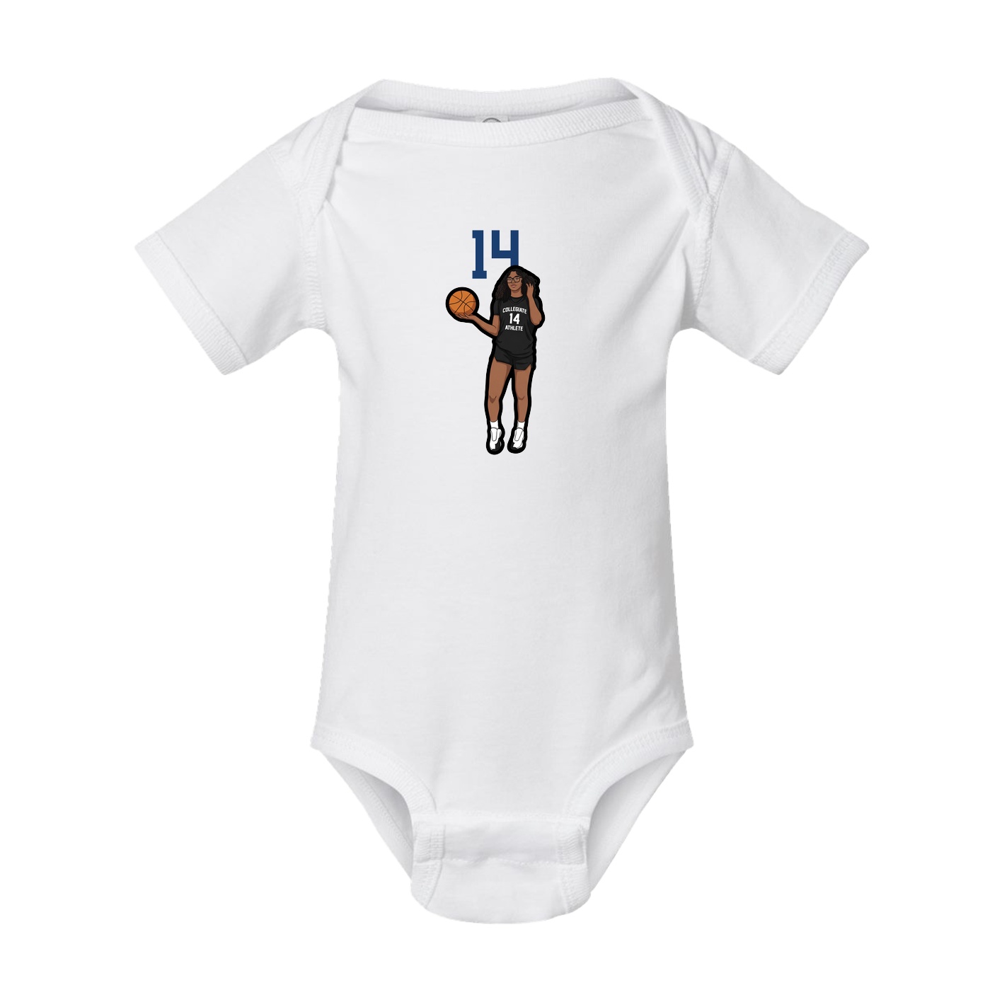 Baby Onesie — Number Top in White