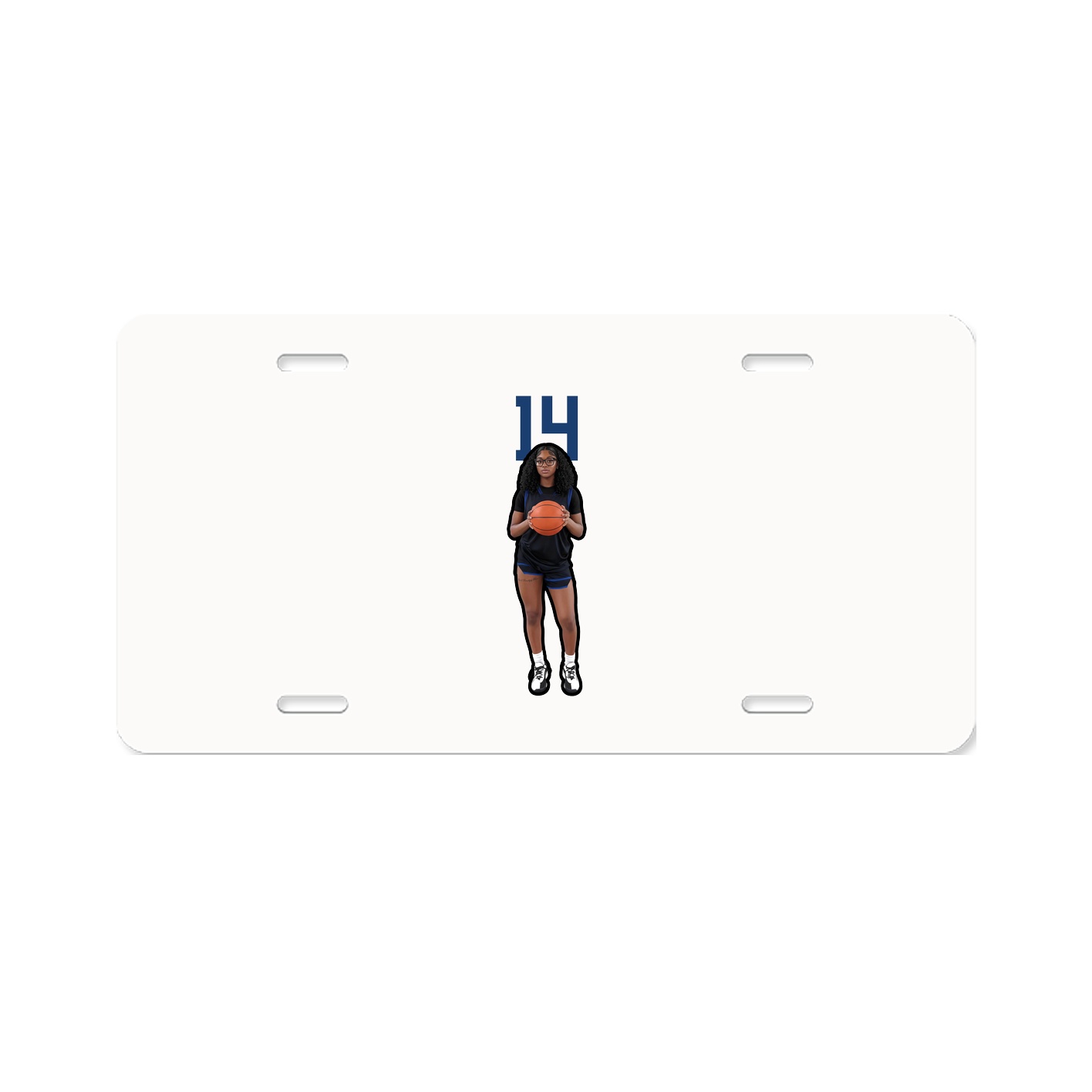 License Plate — Number Top in Classic