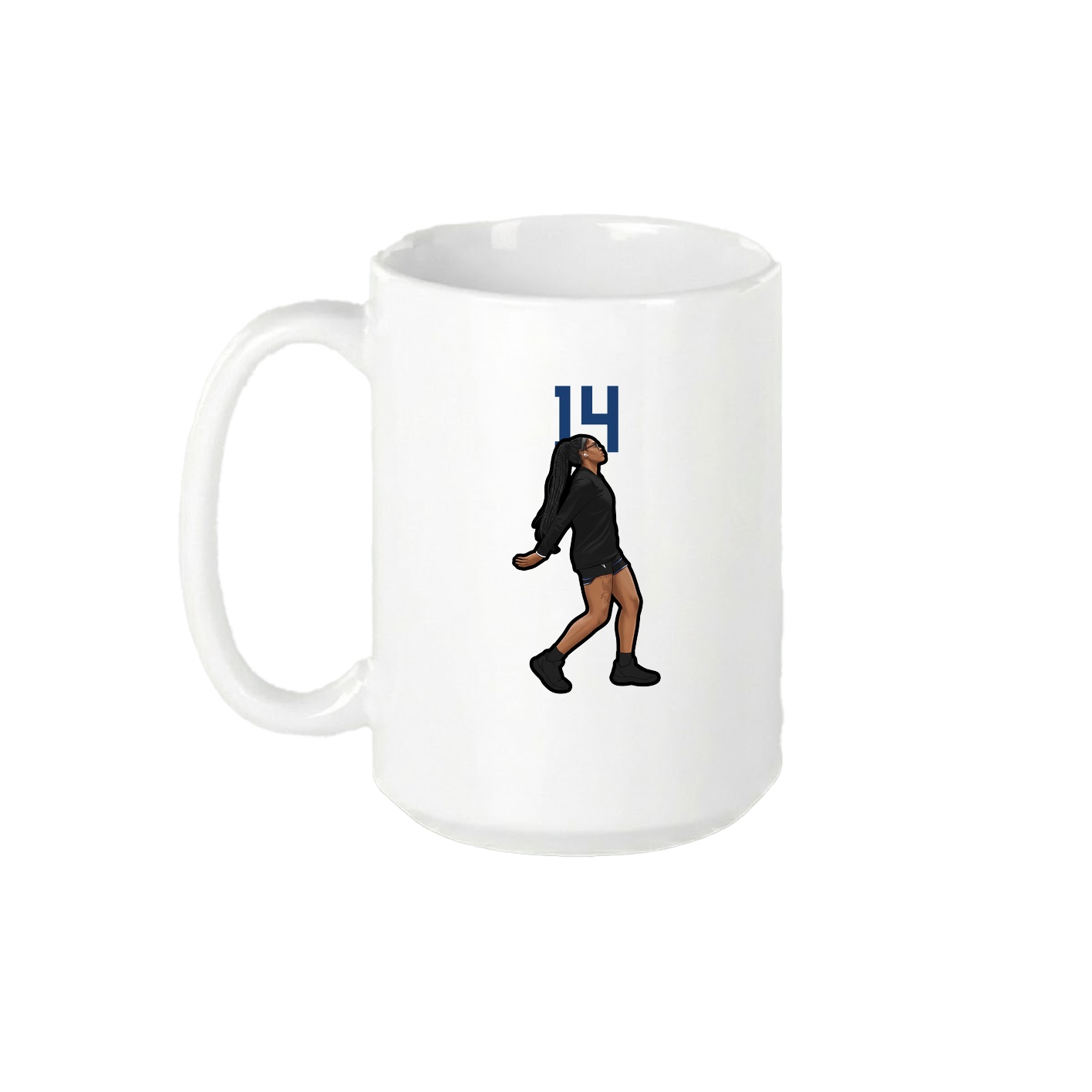 15oz Coffee Mug — Number Top in White