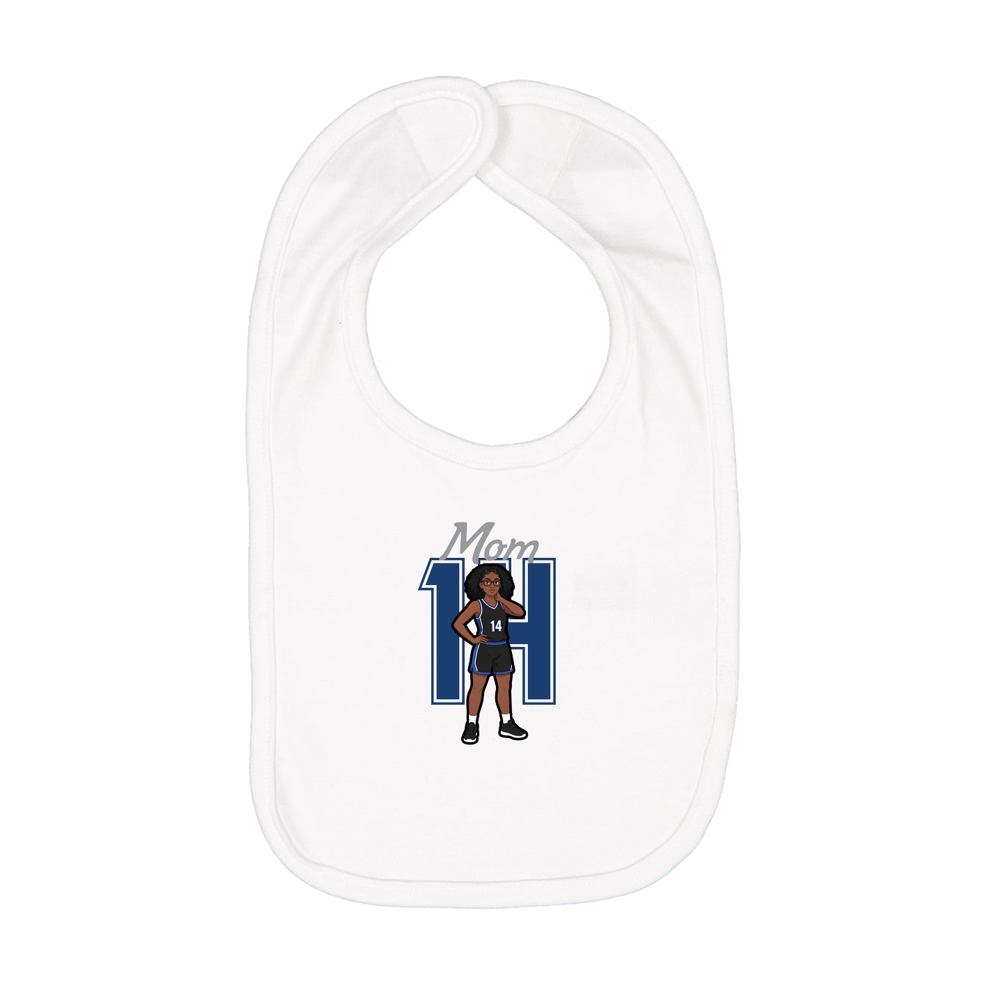 Infant Bib — Mothers Day Shirsey in White