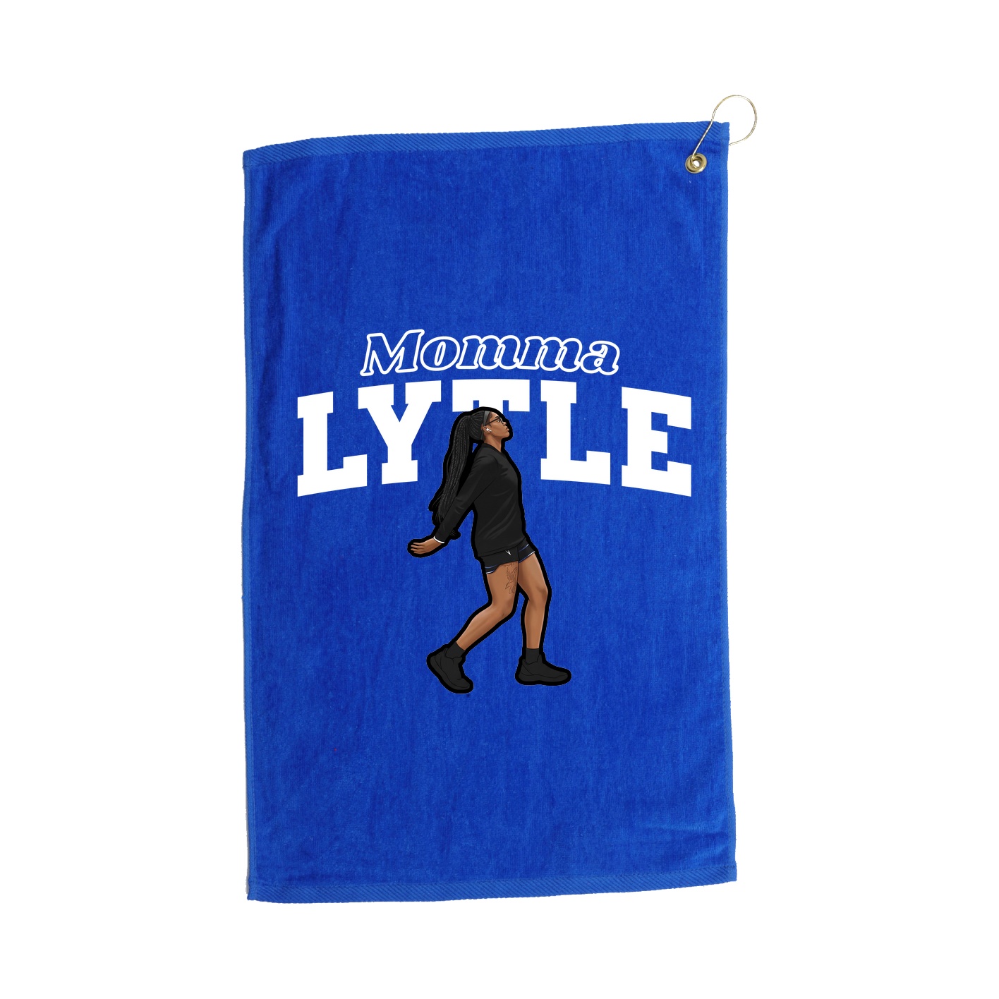 Golf Towel — Mothers Day Block in Royal