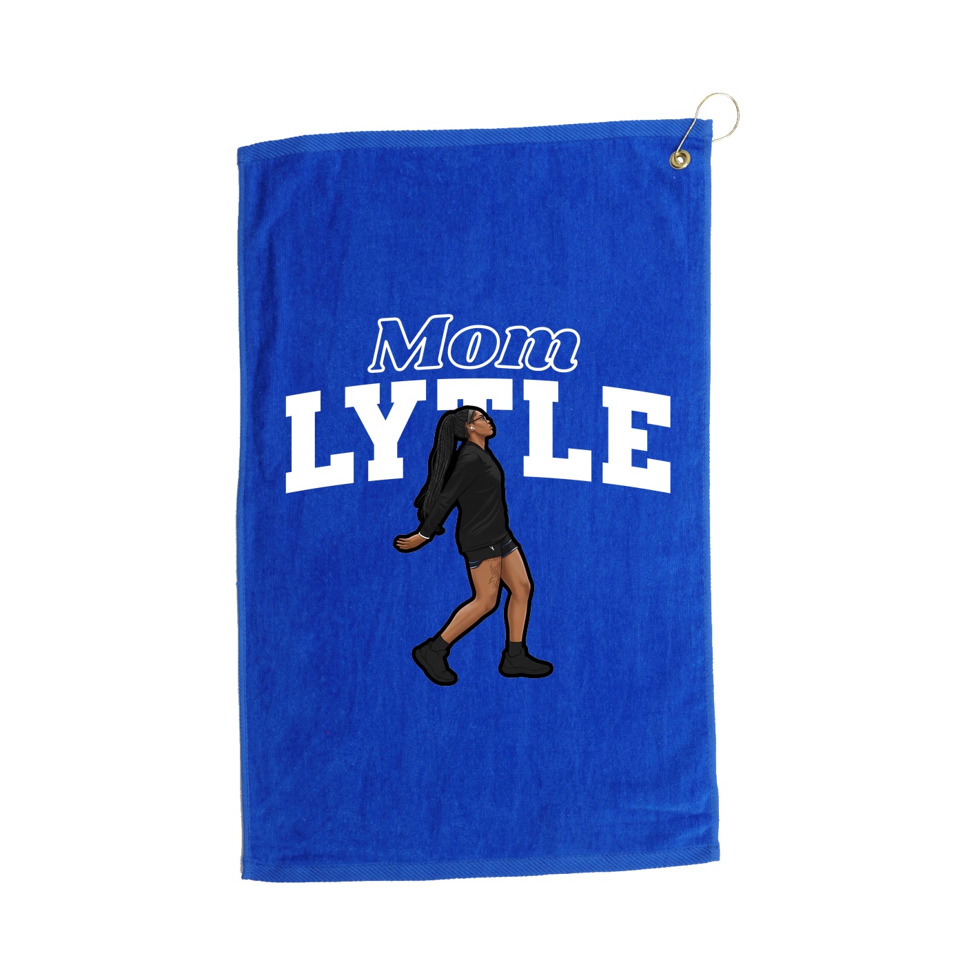Golf Towel — Mothers Day Block in Royal