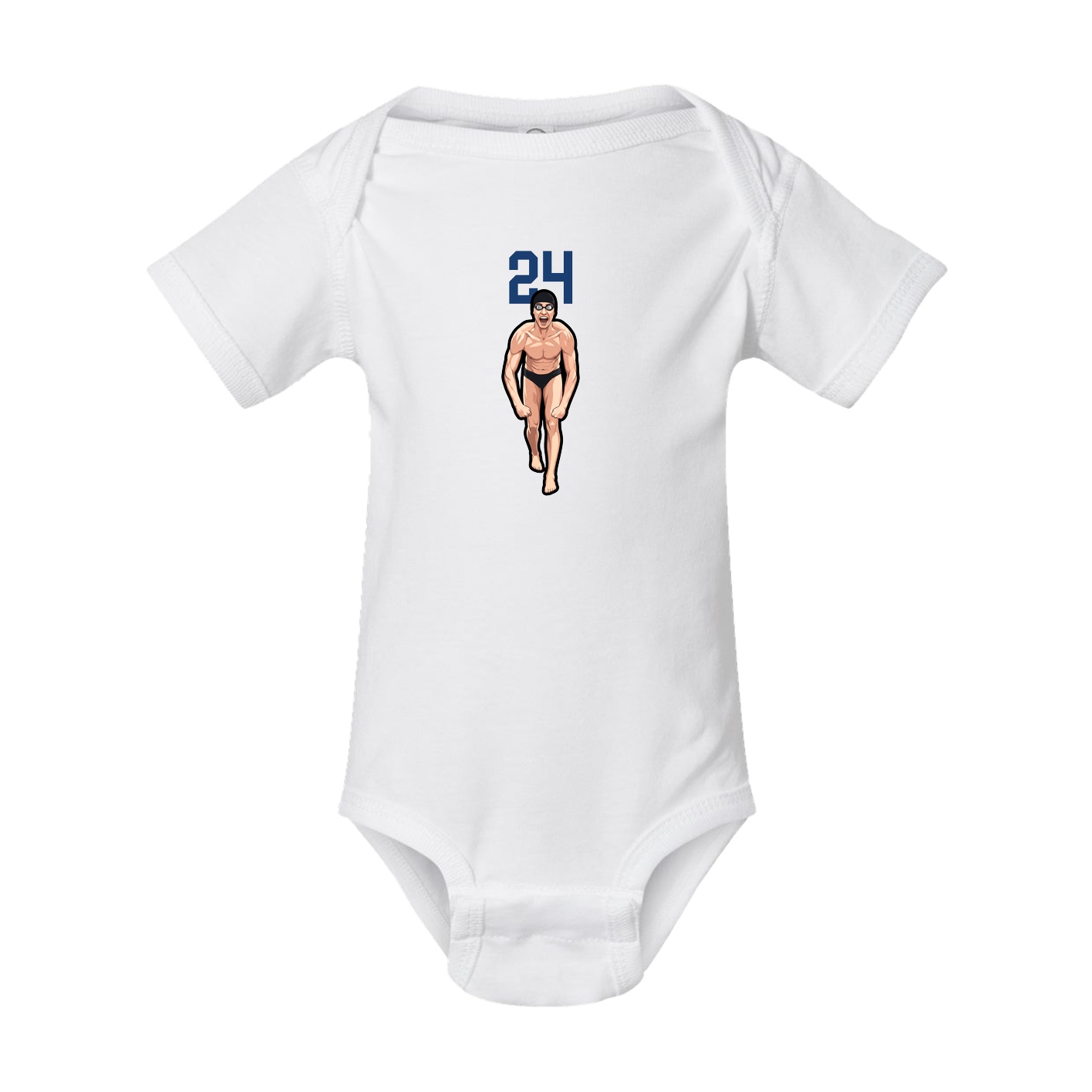 Baby Onesie — Number Top in White