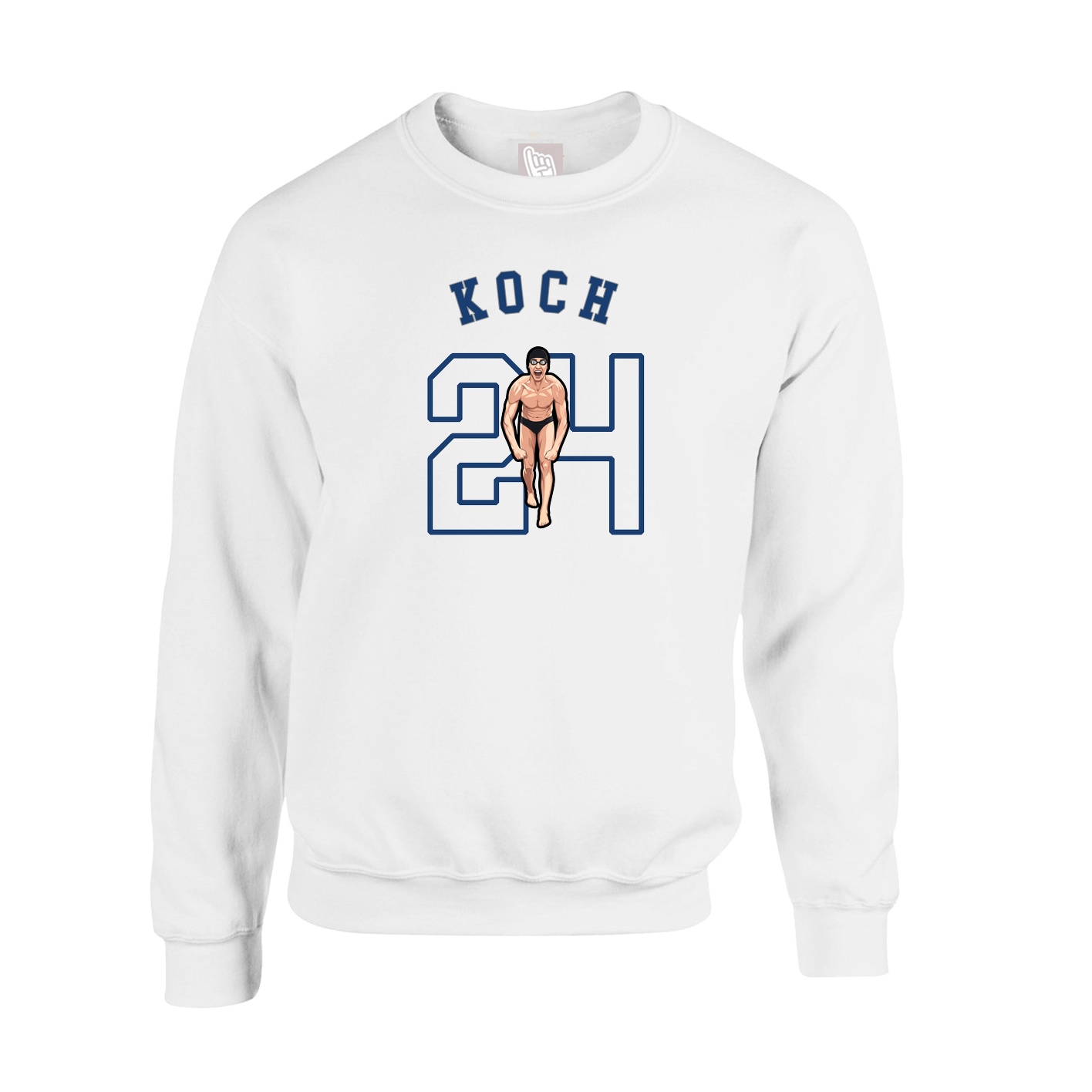 Fleece Crew — Shirsey Arch in White
