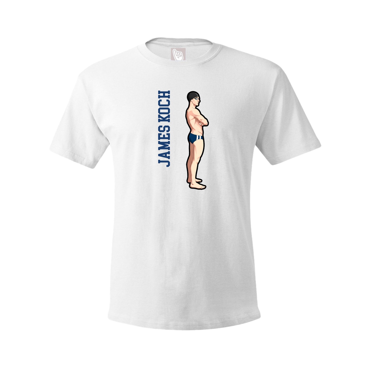 Youth Tee — Name Vertical in White