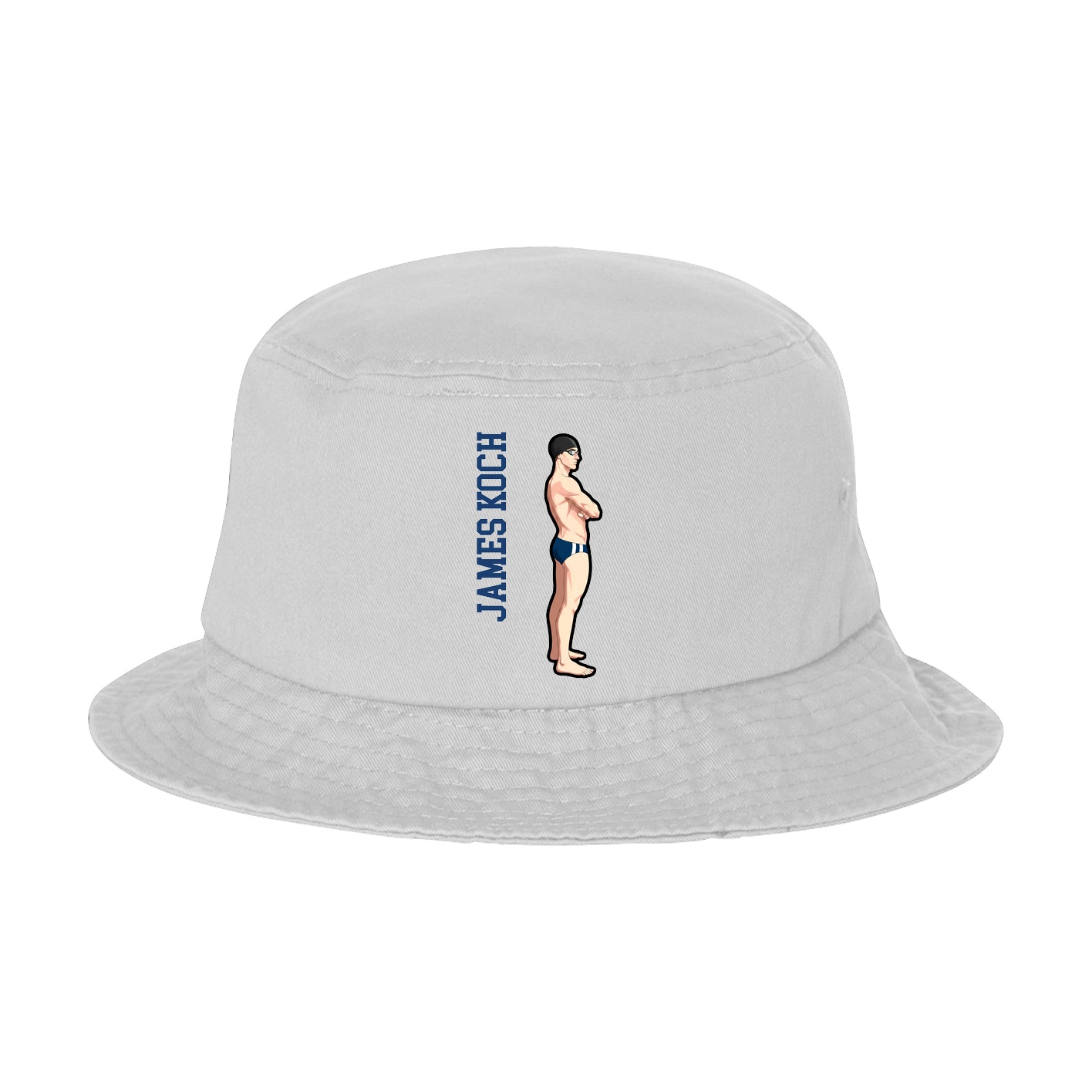Bucket Cap — Name Vertical in White