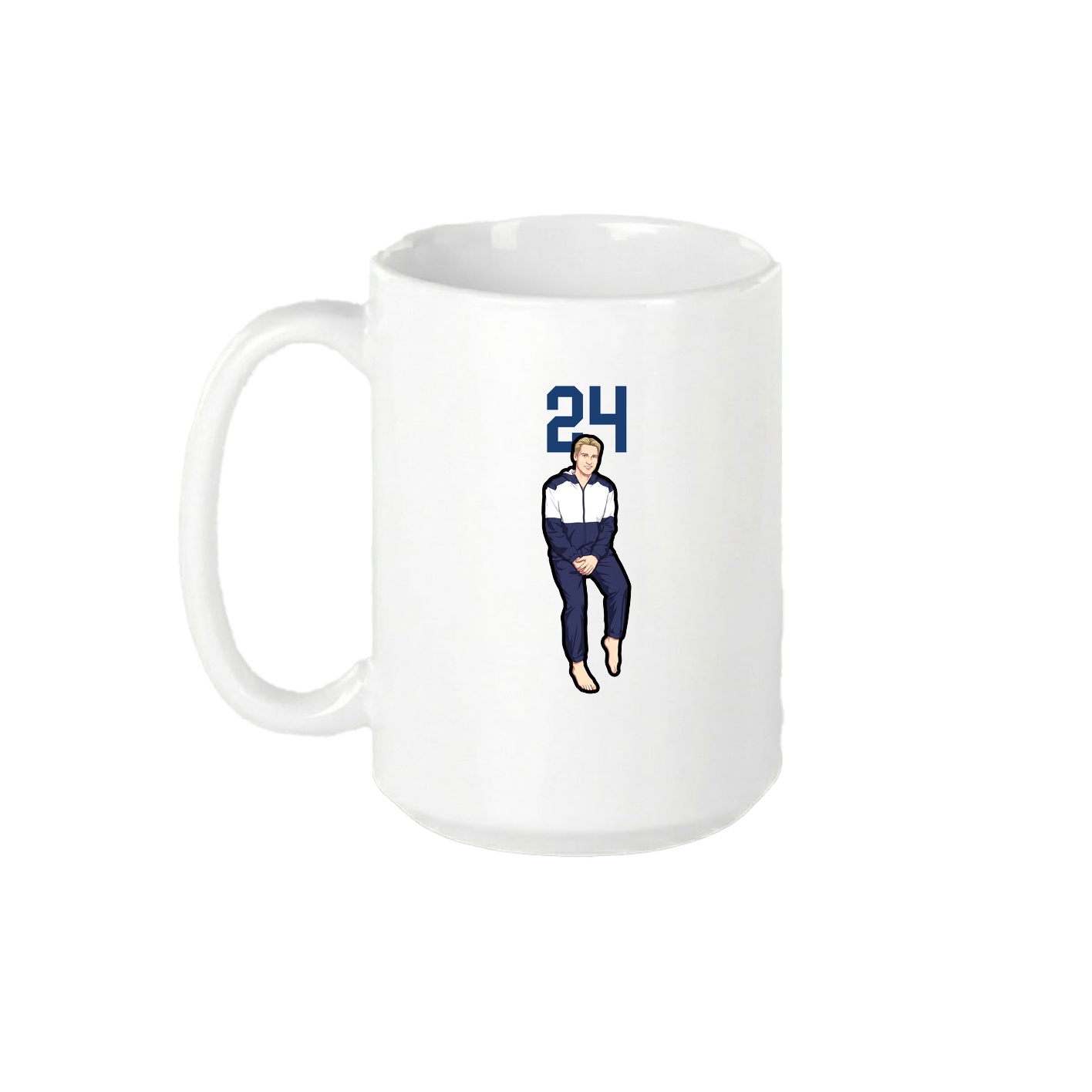 15oz Coffee Mug — Number Top in White