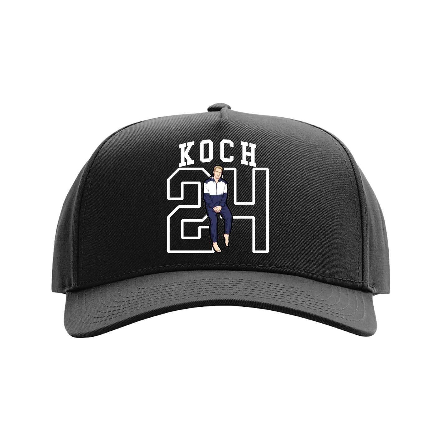 Full Fabric Five-Panel Champ Cap — Shirsey in Black