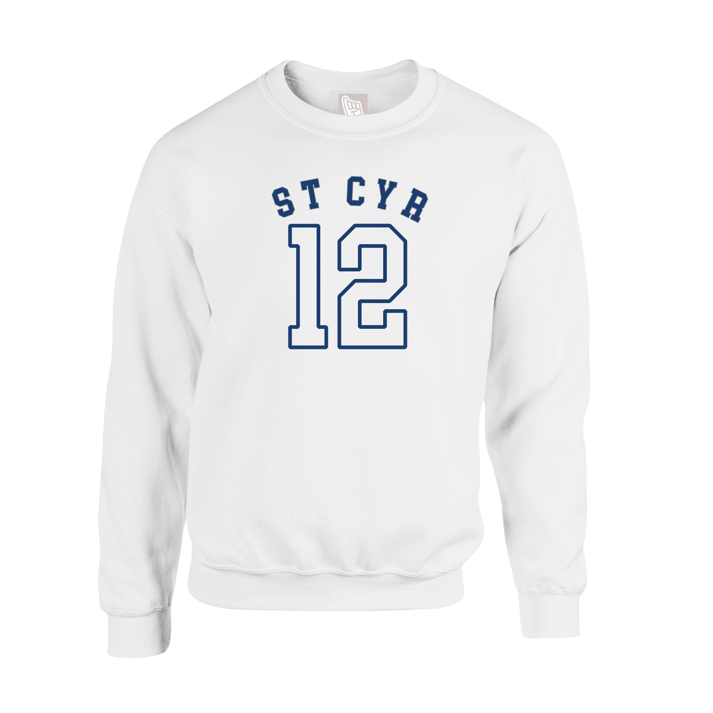 Fleece Crew — Shirsey Arch in White