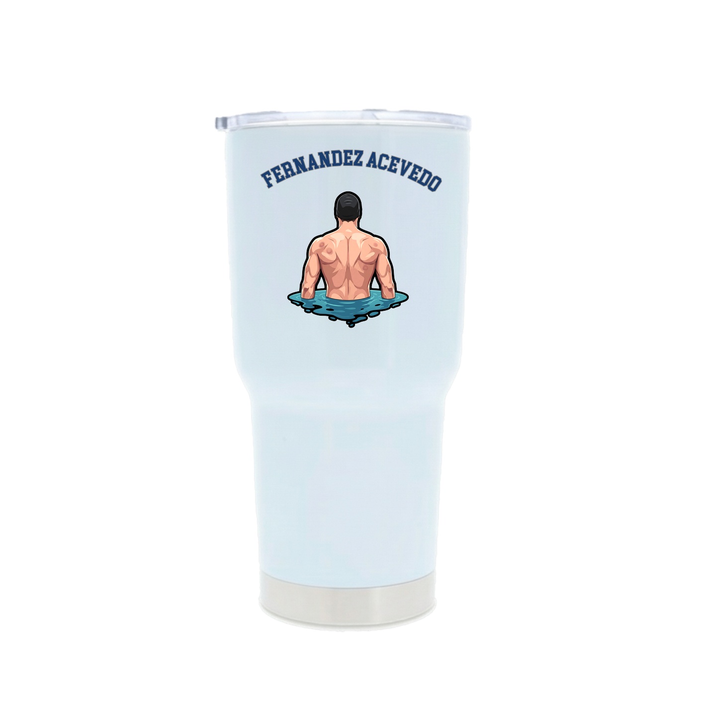 30oz Stainless Steel Tumbler — Shirsey Arch in White