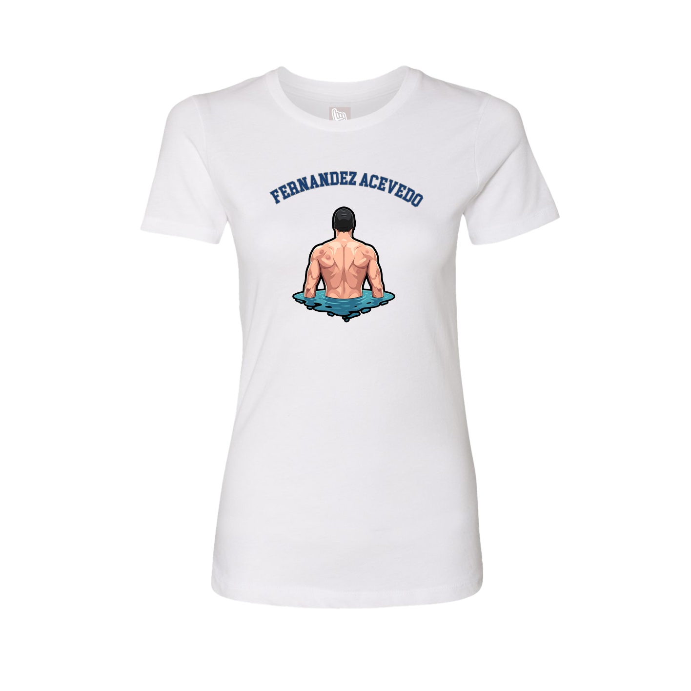 Fitted Women's Tee — Shirsey Arch in White