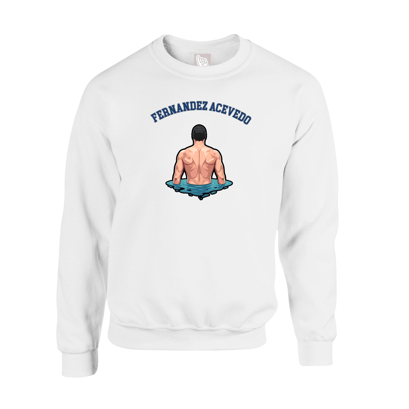 Fleece Crew — Shirsey Arch in White