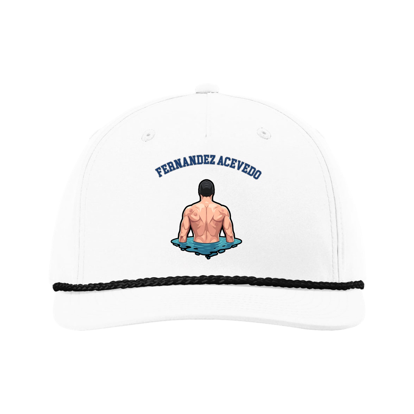 Five-Panel Classic Rope Cap — Shirsey Arch in White