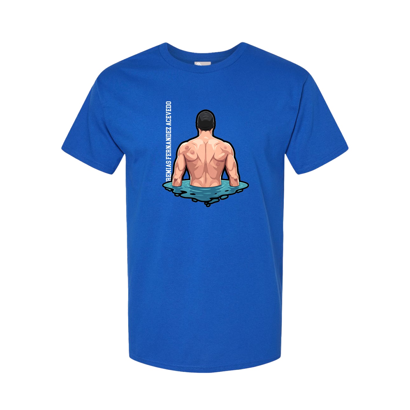 Youth Tee — Name Vertical in Royal