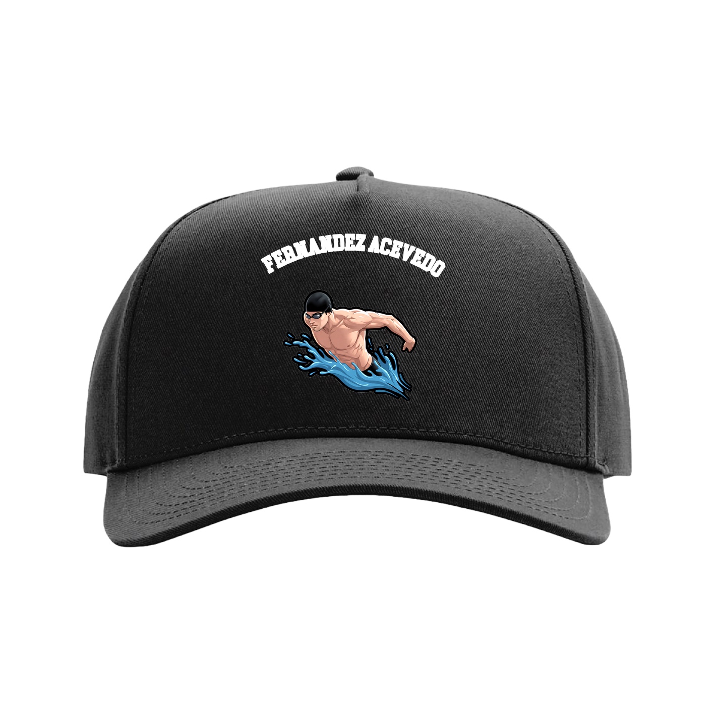 Full Fabric Five-Panel Champ Cap — Shirsey Arch in Black