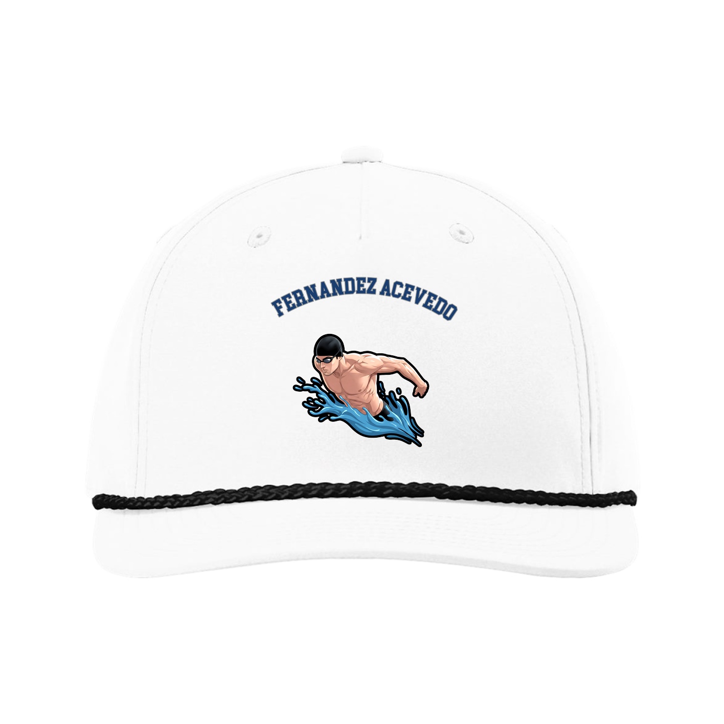 Five-Panel Classic Rope Cap — Shirsey Arch in White