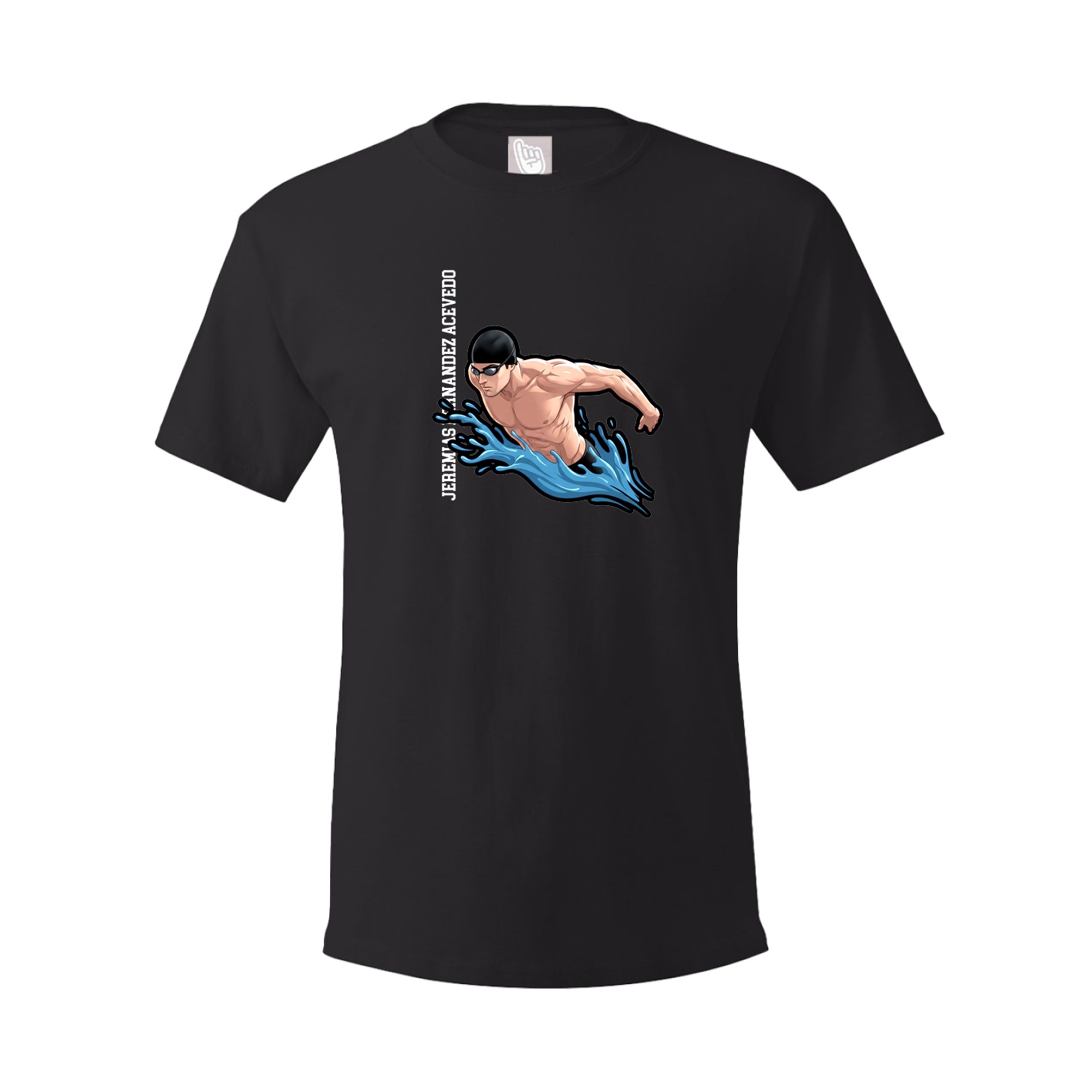 Youth Tee — Name Vertical in Black
