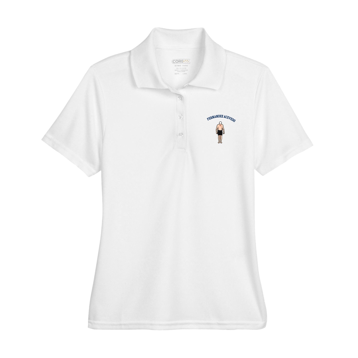 Womens Performance Polo — Shirsey Arch in White