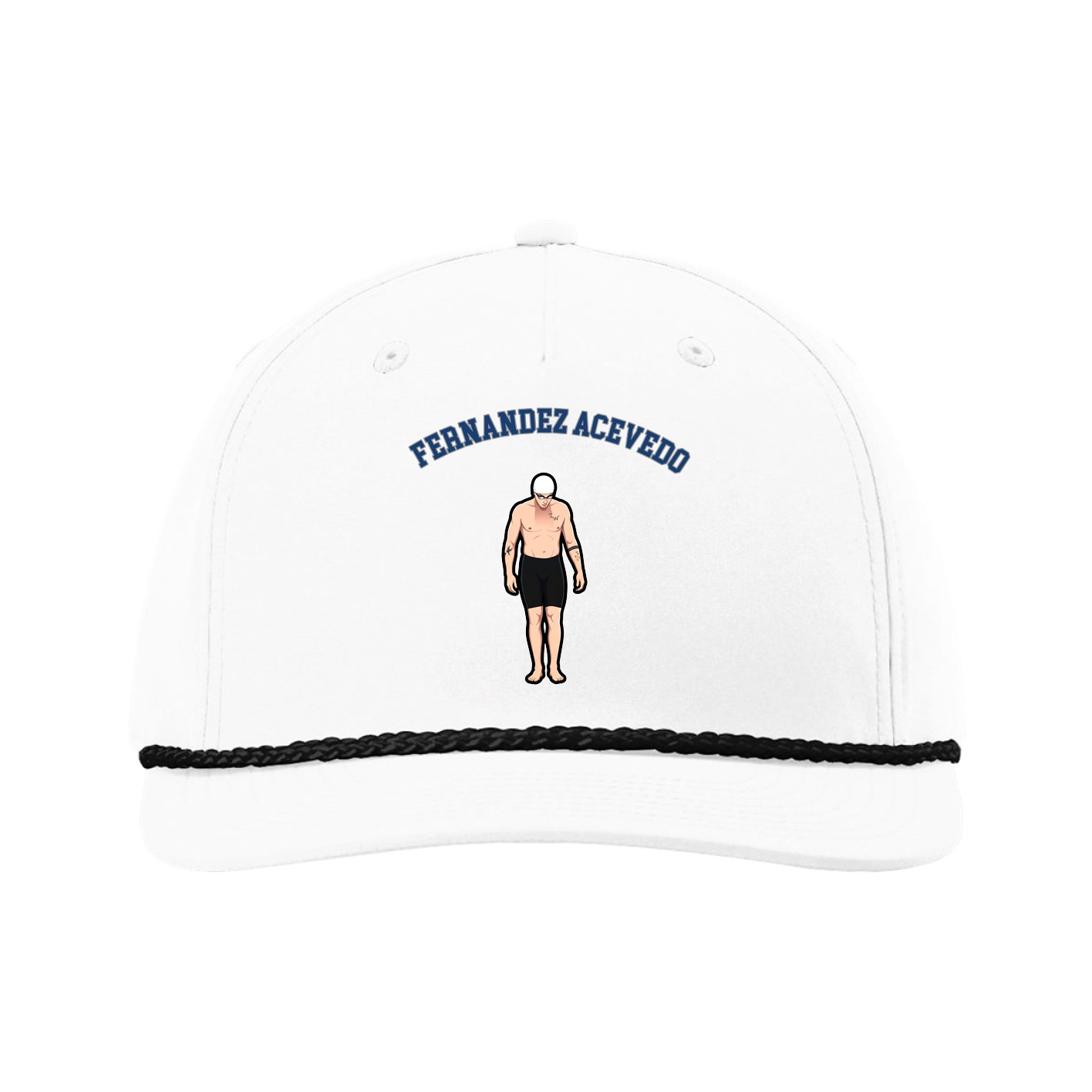 Five-Panel Classic Rope Cap — Shirsey Arch in White
