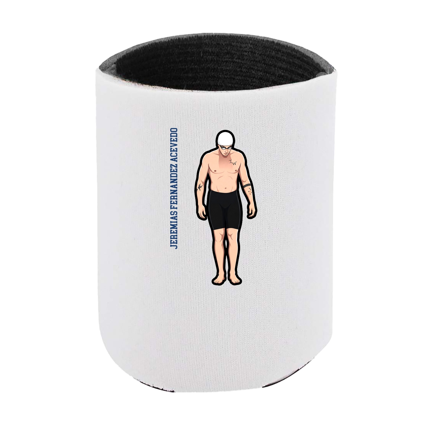 Can Holder — Name Vertical in White